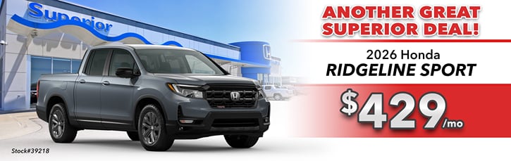 Lease 2026 Honda Ridgeline Sport $429