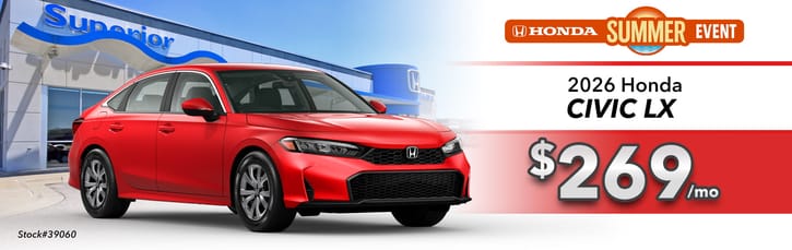 Lease 2026 Honda Civic Sedan LX $239