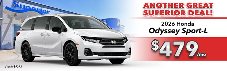 Lease 2026 Honda Odyssey Sport-L $479