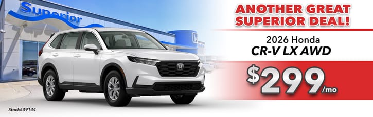 Lease 2026 Honda CR-V LX $299