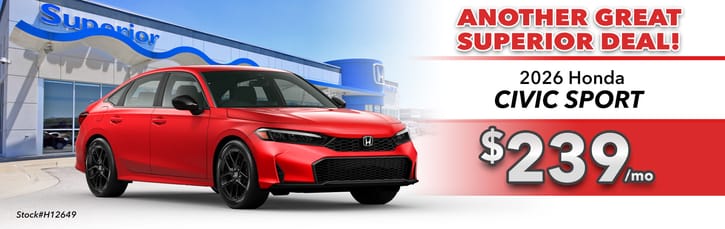 Lease 2026 Honda Civic Sedan Sport $239