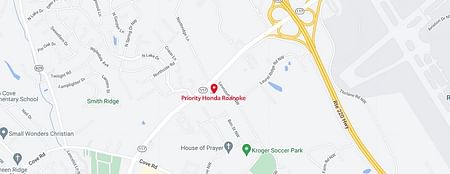 map of Priority Honda Roanoke