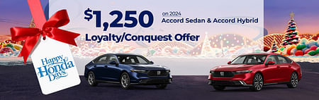 $1,250 Lease Loyalty on select Honda models