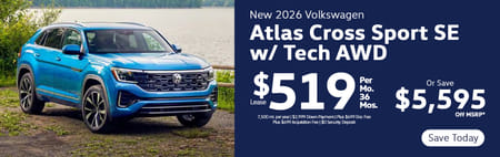 Lease 2026 VW Atlas Cross Sport SE w/ Technology $519