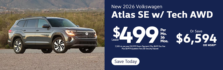 Lease 2026 VW Atlas SE w/ Technology $499
