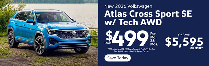 Lease 2026 VW Atlas Cross Sport SE w/ Technology $499