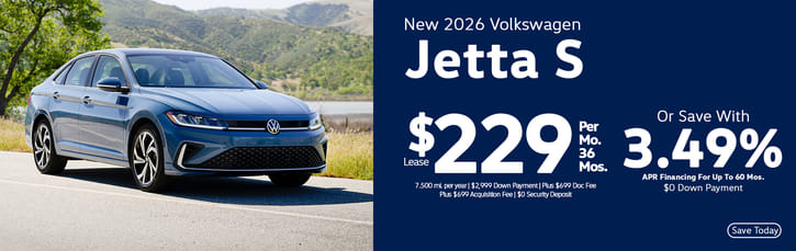 Lease 2026 VW Jetta S $229