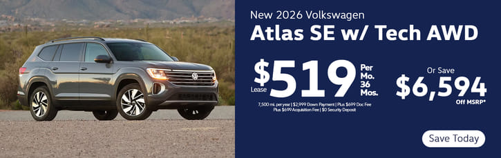 Lease 2026 VW Atlas SE w/ Technology $519
