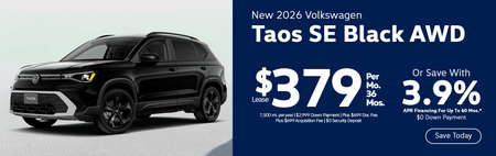 New 2026 VW Taos Finance Special