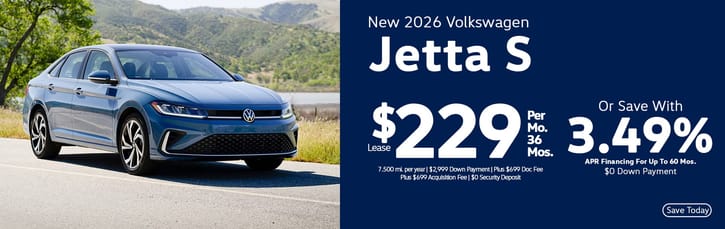 Lease 2026 VW Jetta S $229