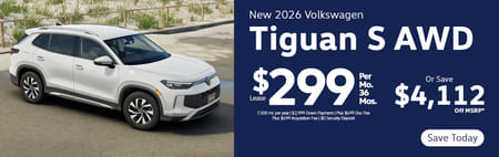 Lease 2026 VW Tiguan S $299