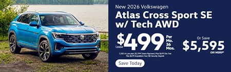 Lease 2026 VW Atlas Cross Sport SE w/ Technology $499