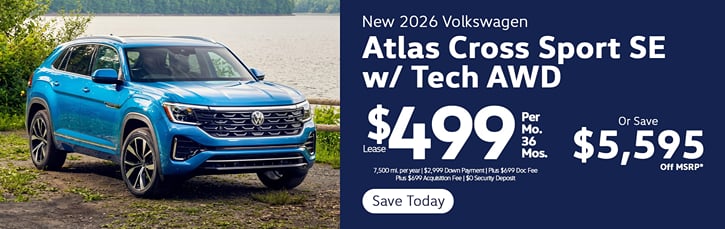 Lease 2026 VW Atlas Cross Sport SE w/ Technology $499