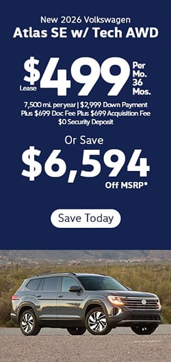 Lease 2026 VW Atlas SE w/ Technology $499