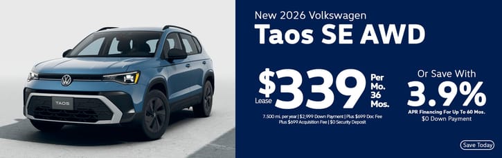 Lease 2026 VW Taos SE with Tech $339