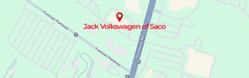 map of Jack Volkswagen of Saco