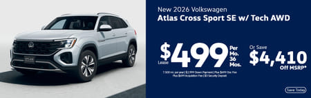 Lease 2026 VW Atlas Cross Sport SE with Tech $499