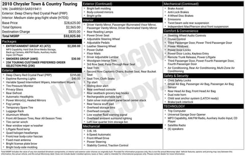 1 image of 2010 Chrysler Town & Country Touring