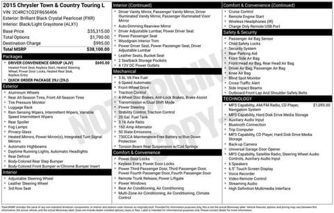 1 image of 2015 Chrysler Town & Country Touring-L