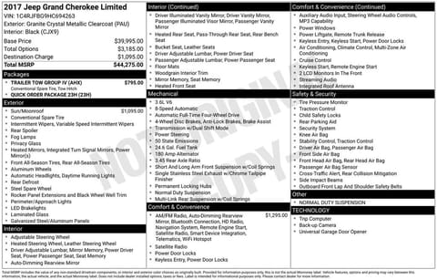 1 image of 2017 Jeep Grand Cherokee Limited