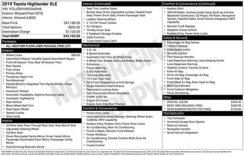 1 image of 2019 Toyota Highlander XLE