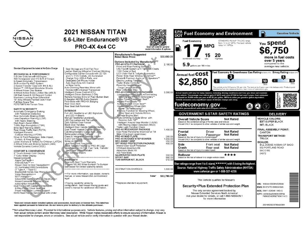 2 thumbnail image of  2021 Nissan Titan PRO-4X