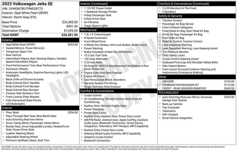 1 image of 2023 Volkswagen Jetta 1.5T SE