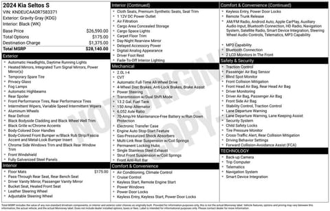 1 image of 2024 Kia Seltos S