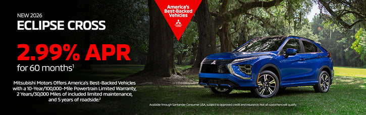 New 2026 Mitsubishi Eclipse Cross Finance Special 2.99% APR Special