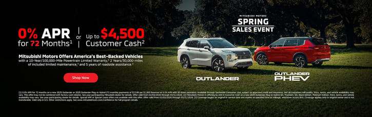 0% APR on 2025 Outlander & Outlander PHEV