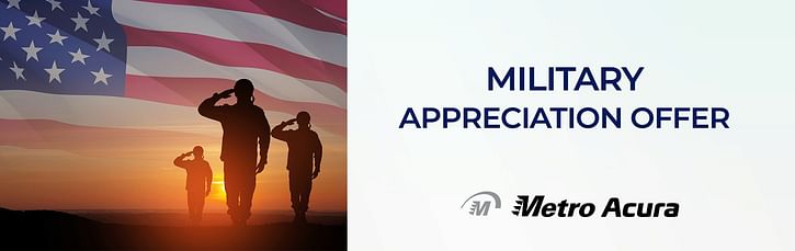 Three military men saluting with the United States flag behind them. 