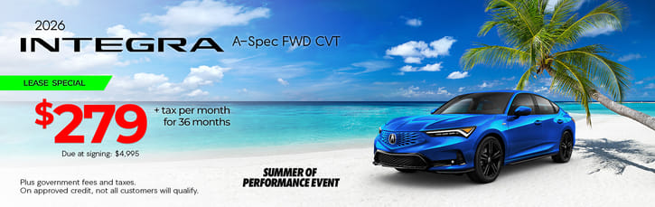 Lease 2026 Acura Integra A-Spec $279