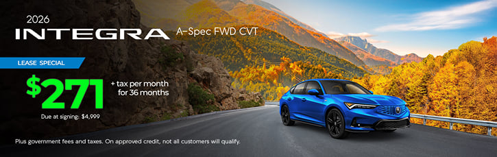 Lease 2026 Acura Integra A-Spec $271