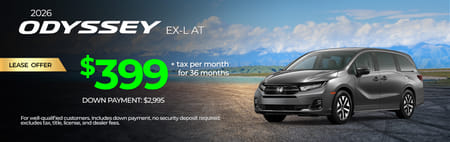  Especial 2026 Honda Odyssey EX-L $399