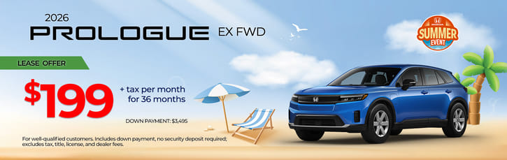 Lease 2026 Honda Prologue EX $199
