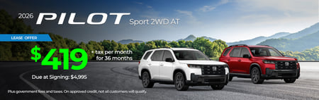 Lease 2026 Honda Pilot Sport $419