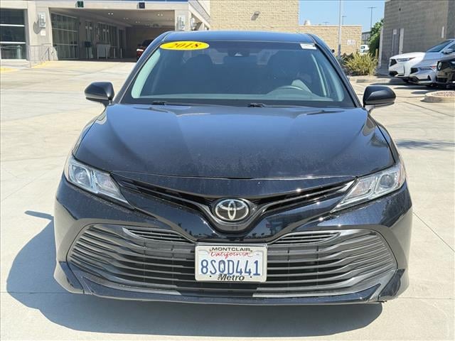 Used 2018 Toyota Camry LE with VIN 4T1B11HKXJU635458 for sale in Montclair, CA