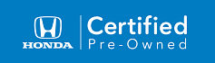 Certified Pre-Owned - white font with blue background logo