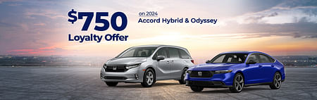 $750 Lease Loyalty on select Honda models