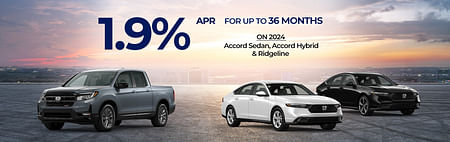 1.9% APR on select Honda models