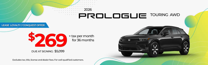 Lease Loyalty/Conquest 2026 Honda Prologue Touring $269