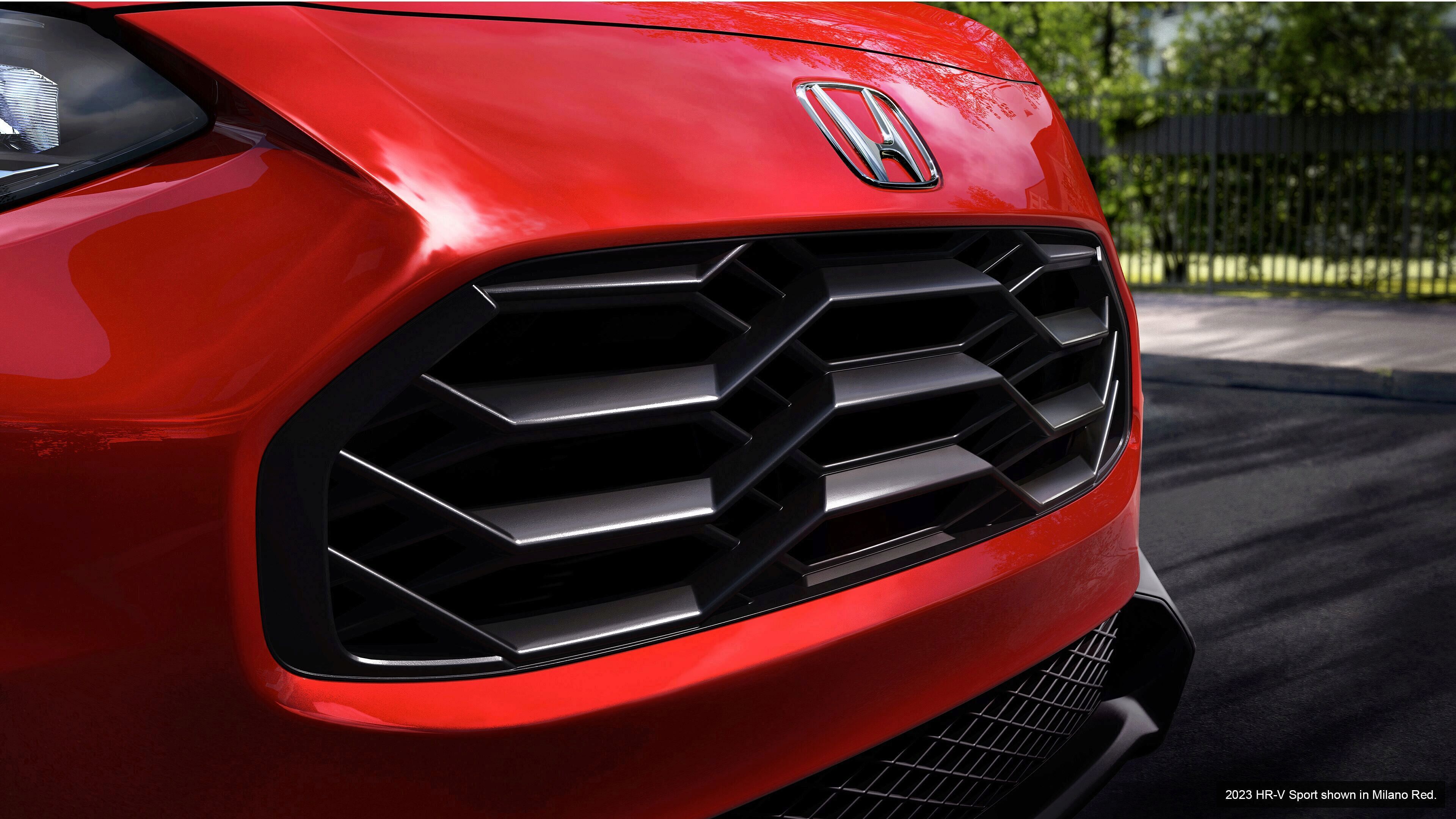 Milano Red Honda's HR-V Sport 2023 bumper