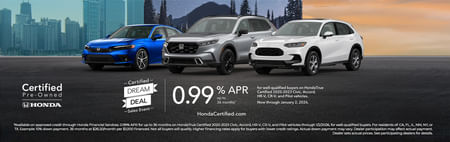 0.99% APR Certified Dream Deal Event 