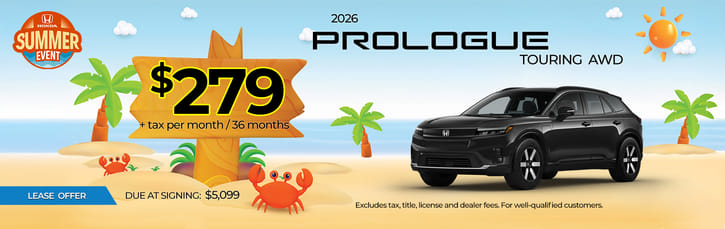 Lease Loyalty/Conquest 2026 Honda Prologue Touring $279