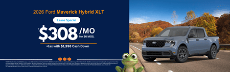 Lease 2026 Ford Maverick Hybrid XLT $308