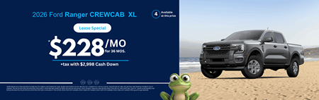 Lease 2026 Ford Ranger XL $228
