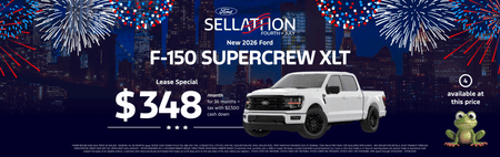 Especial 2026 Ford F-150 XLT $348