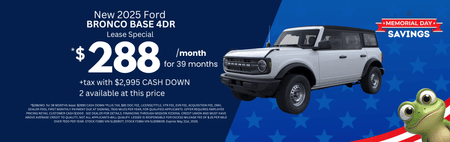 Lease 2025 Ford Bronco Base $288