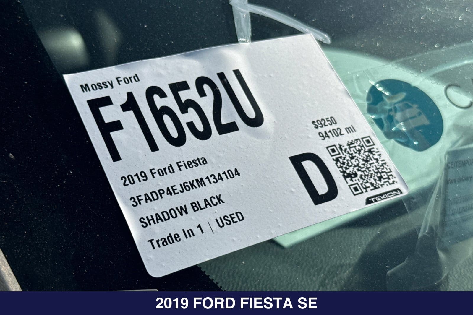 Used 2019 Ford Fiesta SE with VIN 3FADP4EJ6KM134104 for sale in San Diego, CA