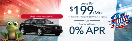 Lease 2026 Honda Accord LX $199